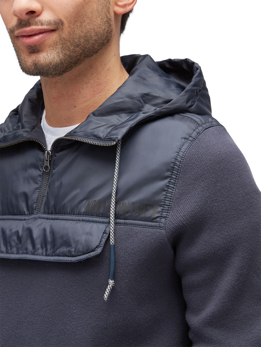 Pullover im Materialmix mit Taschen