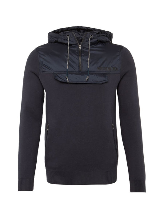 Pullover im Materialmix mit Taschen