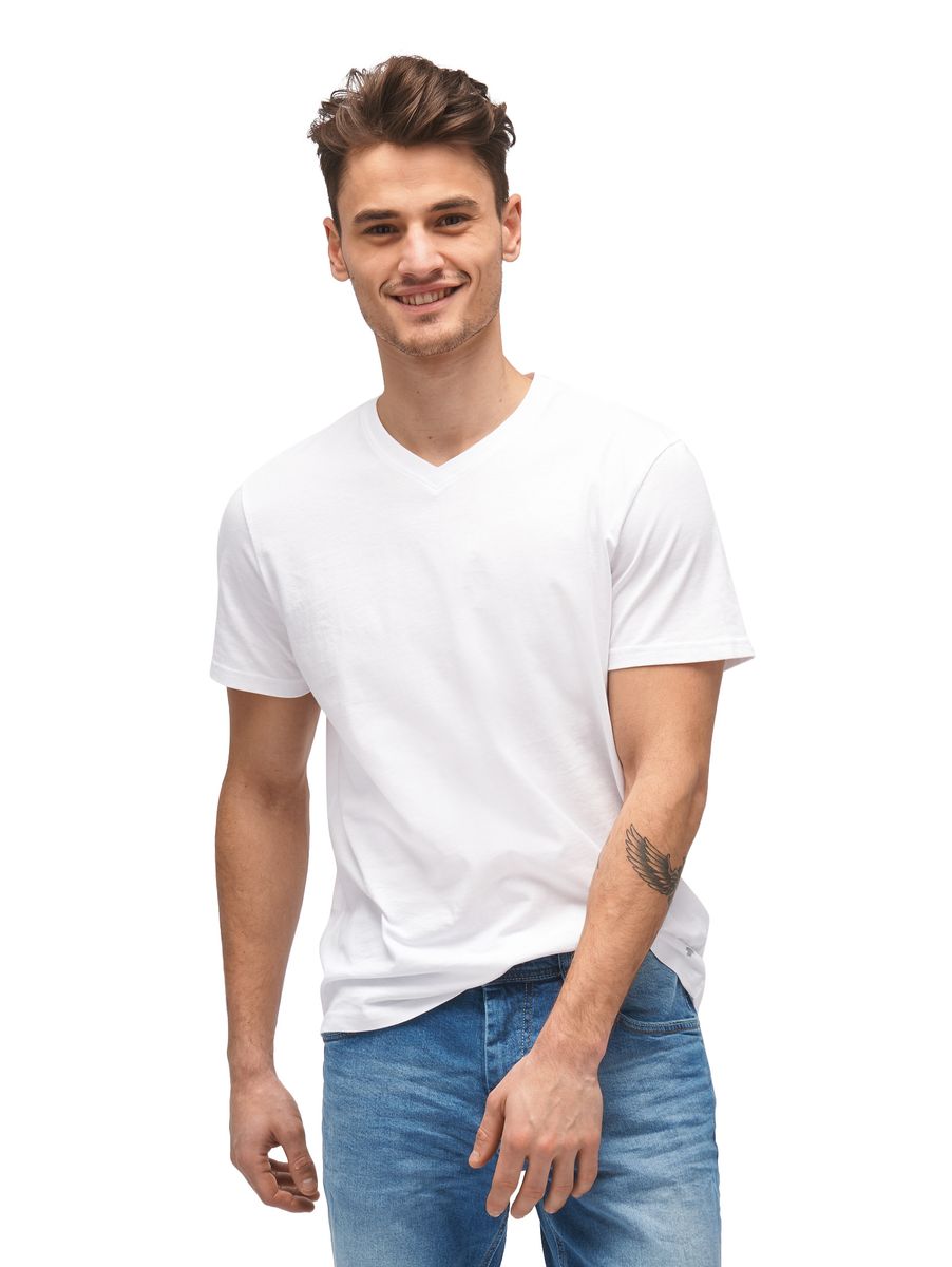 V-Neck Herren-T-Shirt im Doppelpack