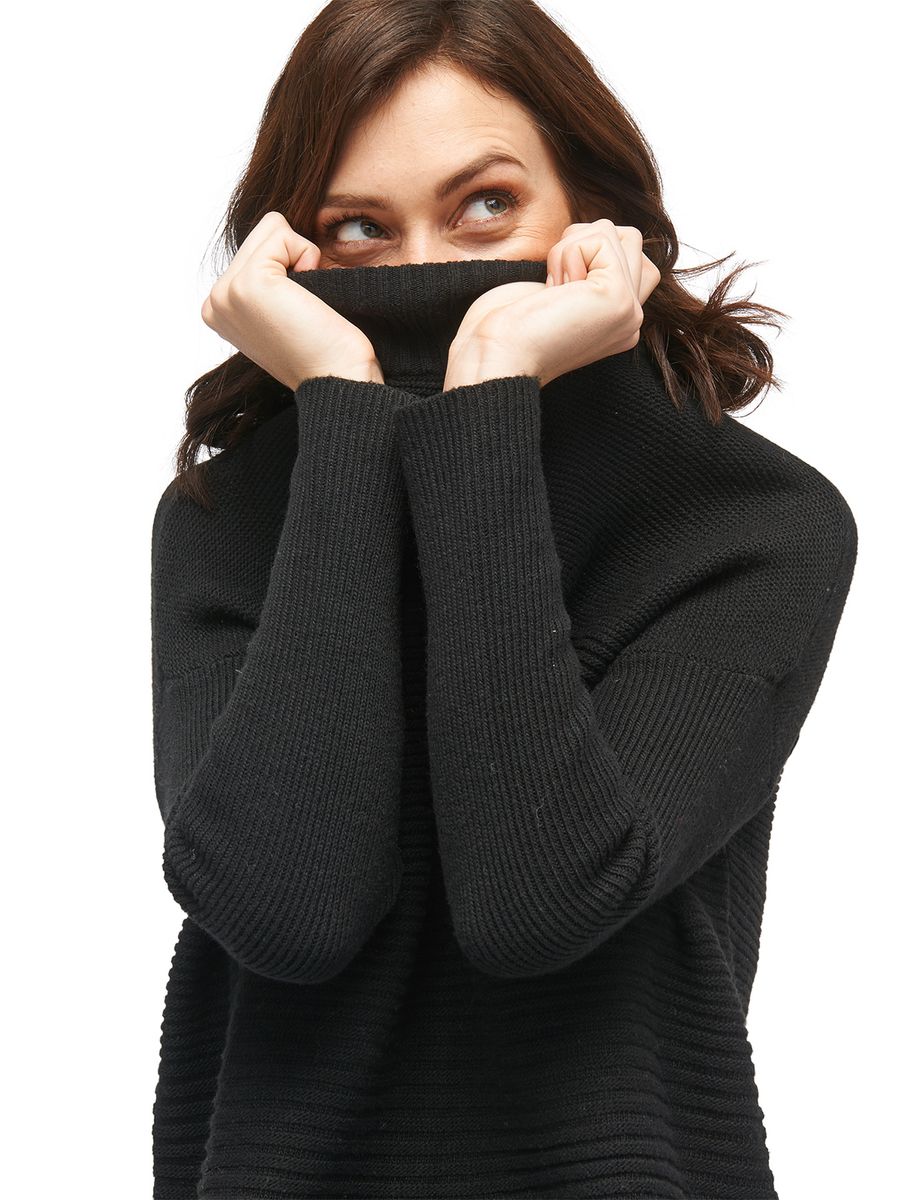 Pullover im Strick-Mix