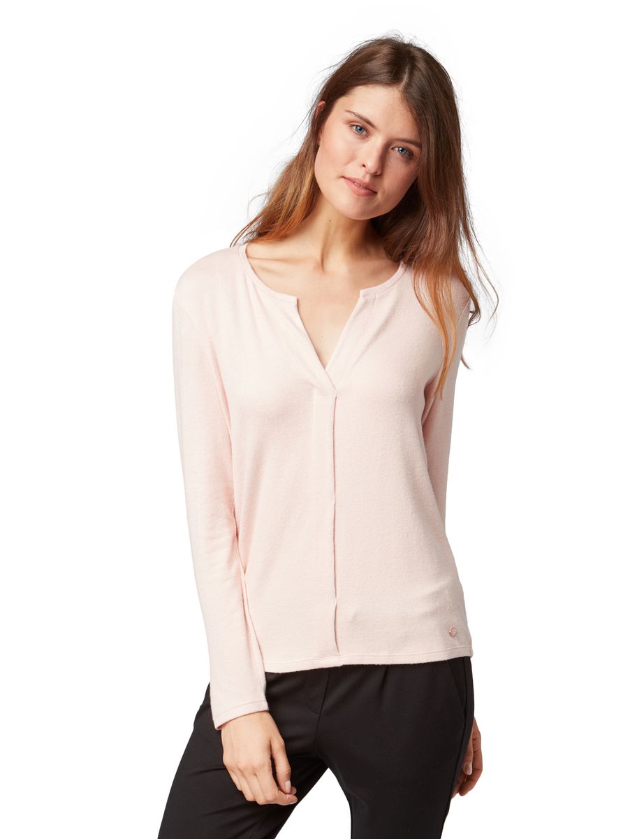 Langarmshirt in Melange-Optik