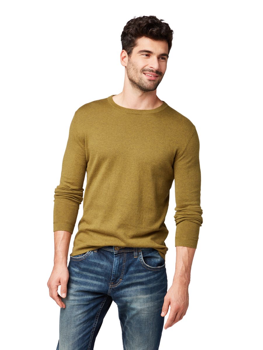 cosy cashmere blend sweater Kn - 7655/golden leaf