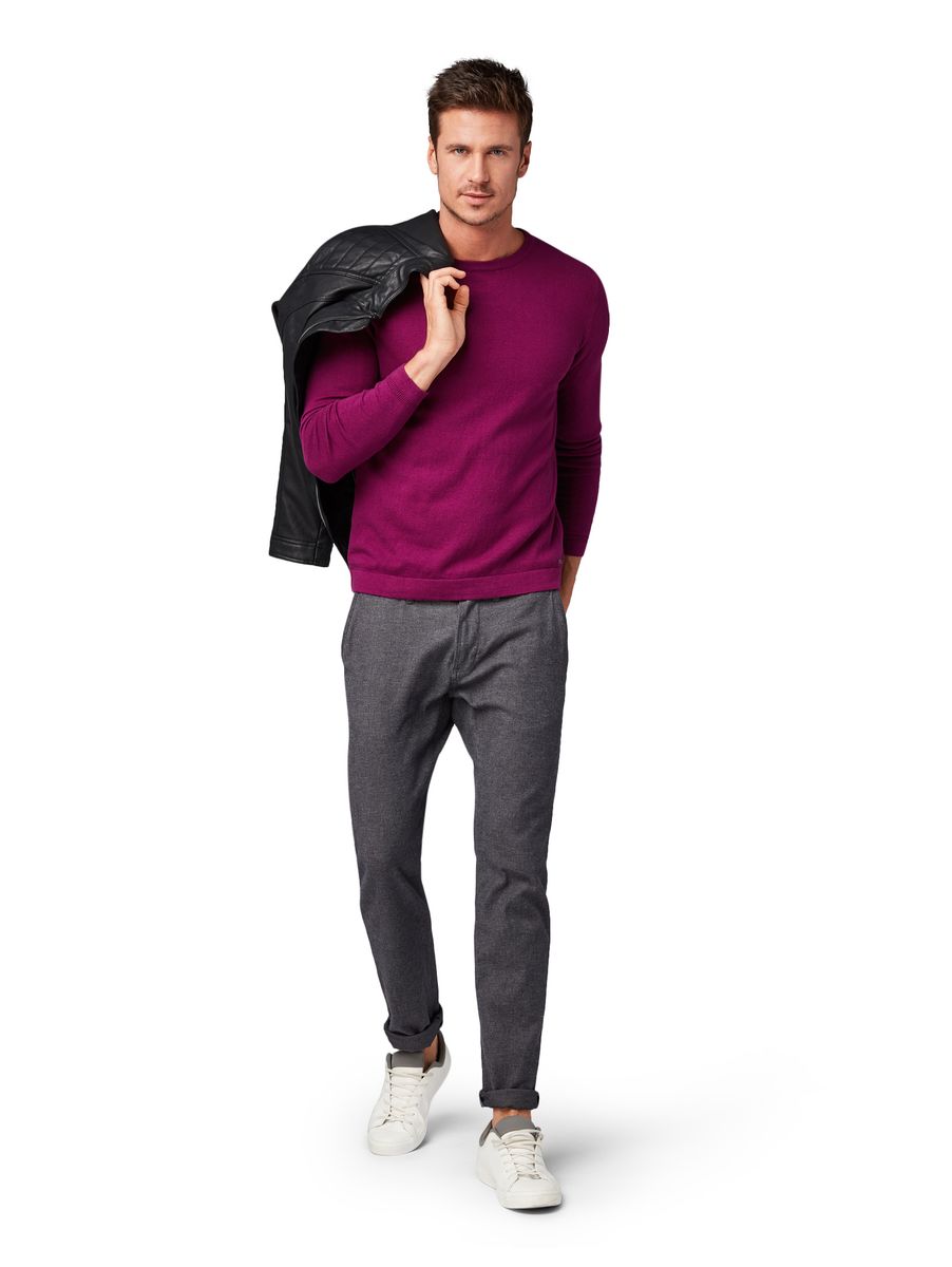 cosy cashmere blend sweater Kn - 5831/purple glory