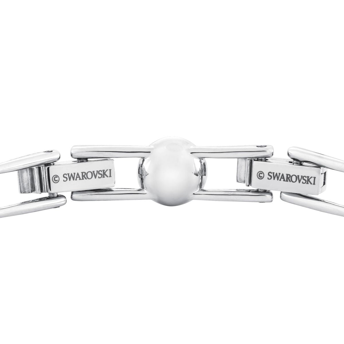 Una Angelic Tennis Armband, Rundschliff, Pavé, Klein, Weiß, Rhodiniert