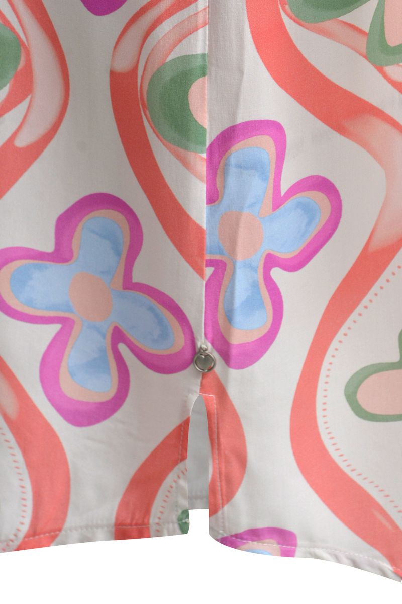 Dress Multicolour Print V-Neck
