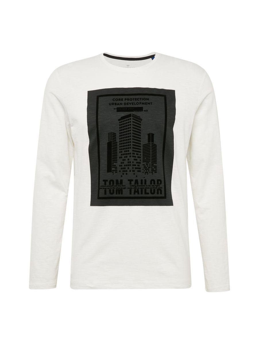Langarmshirt mit Brustprint