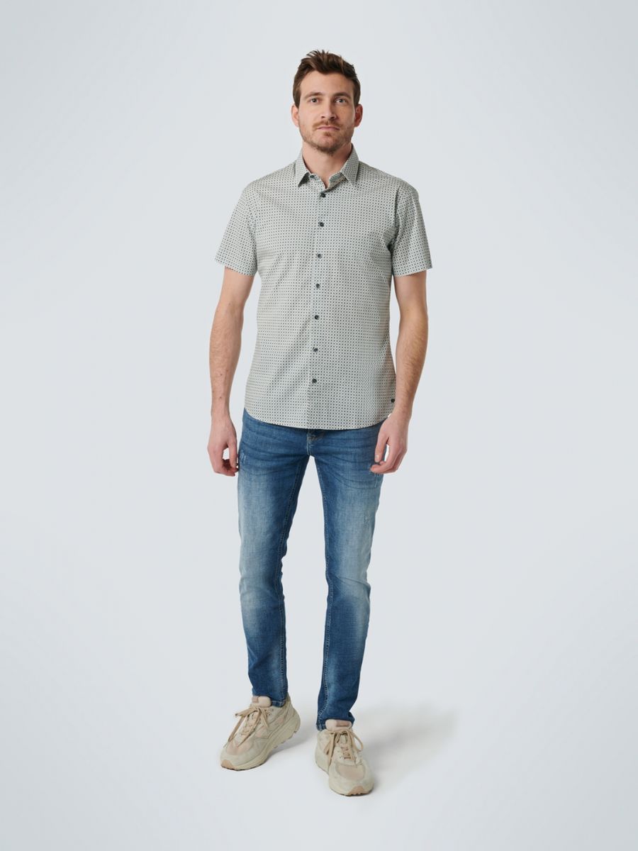 Shirt Short Sleeve Allover Printed Stretch