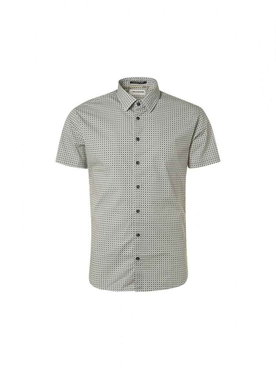 Shirt Short Sleeve Allover Printed Stretch