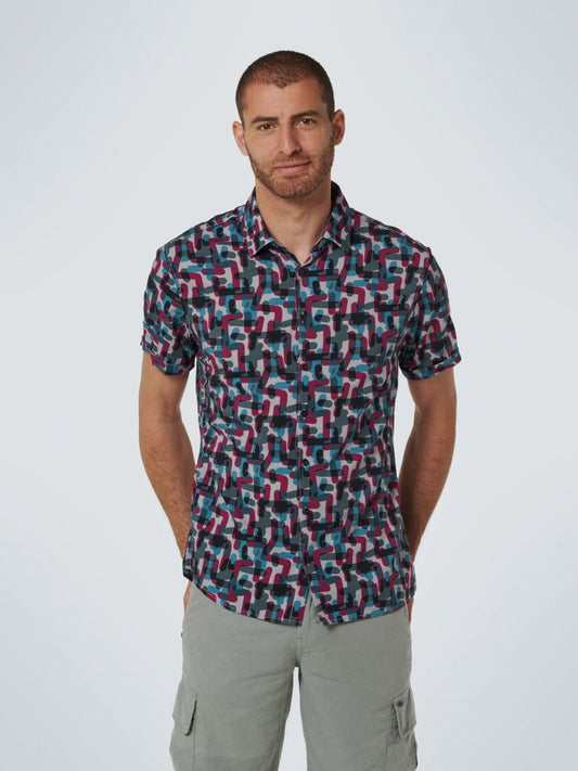 Shirt Short Sleeve Allover Printed