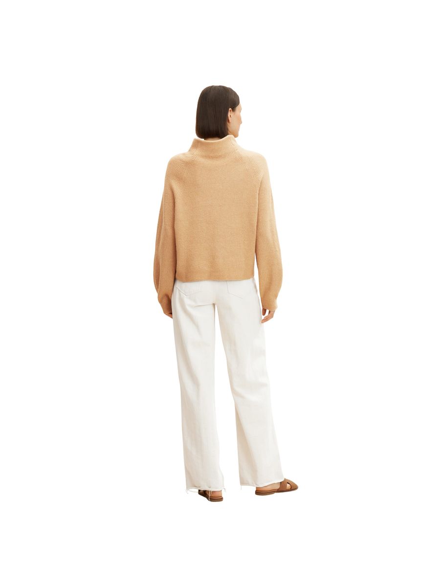 Strickpullover mit Stehkragen