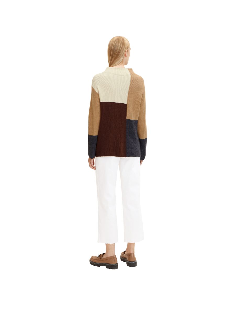 Strickpullover in Colorblock Optik