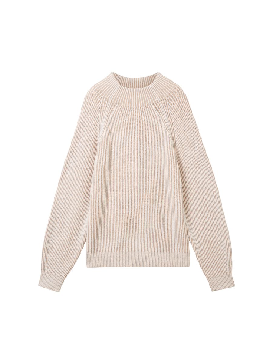 Strickpullover mit Stehkragen