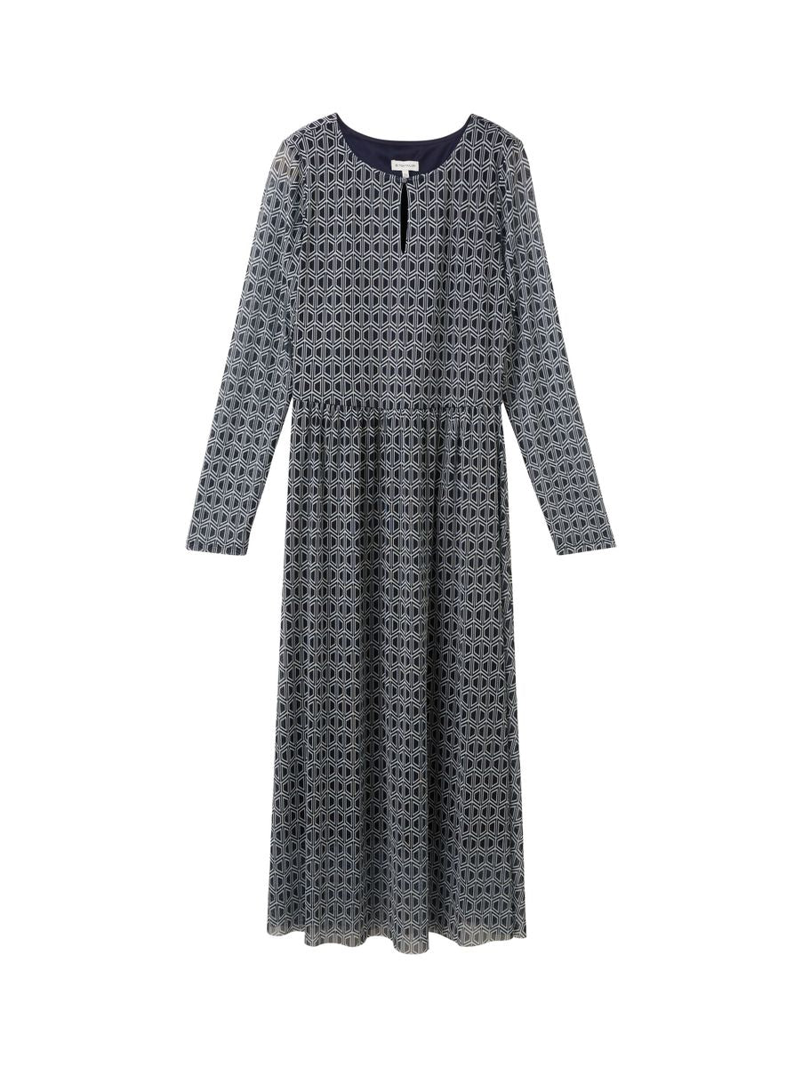 Gemustertes Midikleid