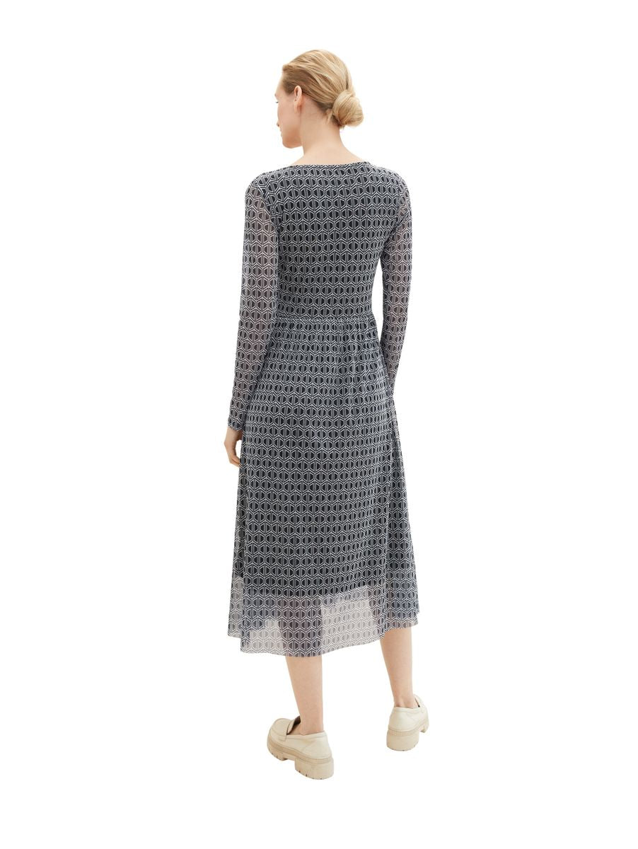 Gemustertes Midikleid