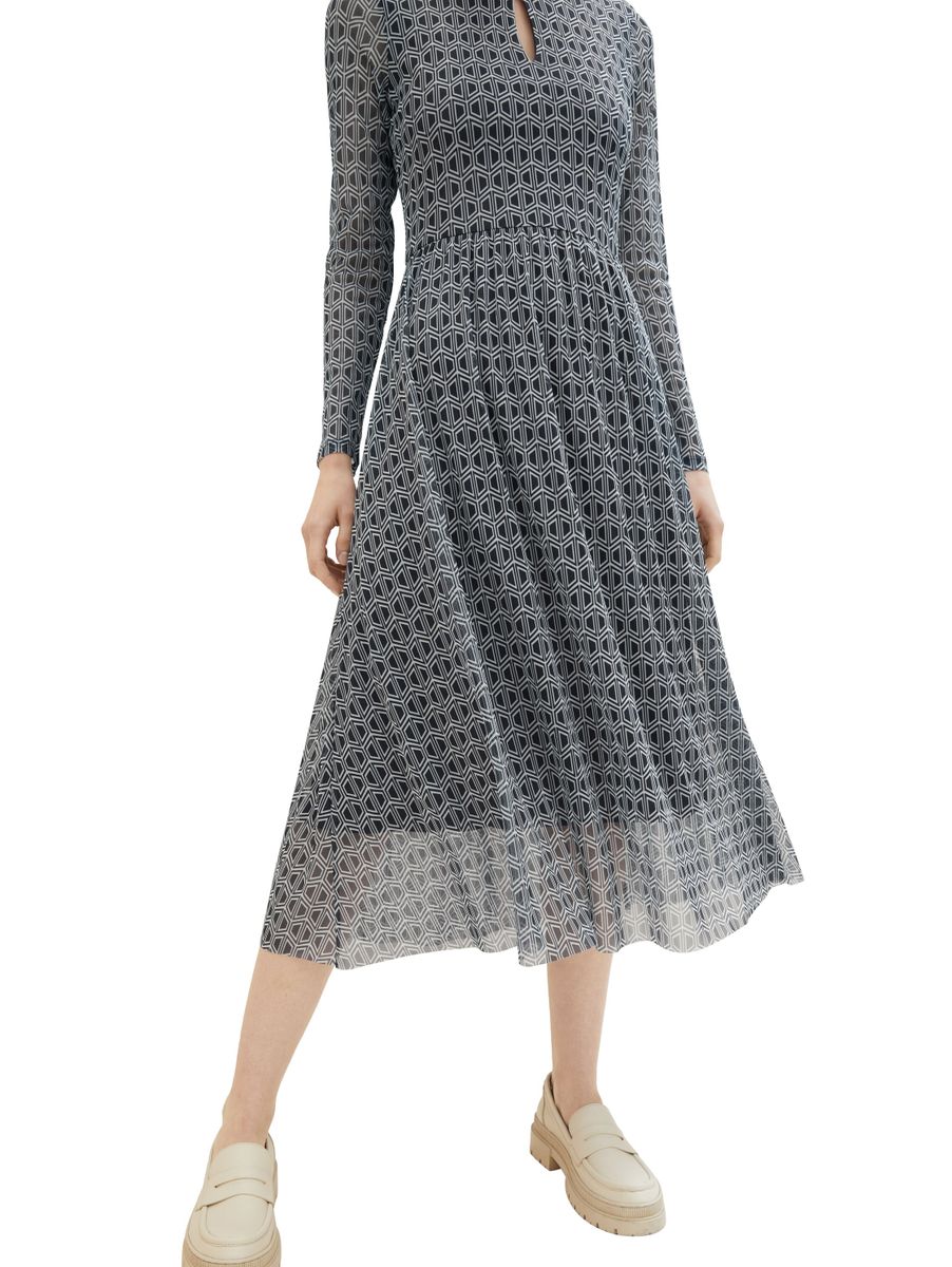 Gemustertes Midikleid
