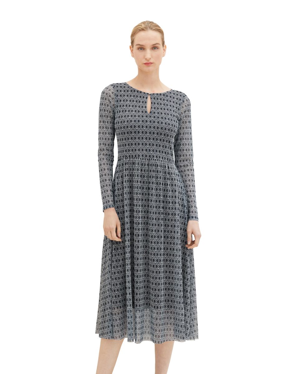 Gemustertes Midikleid