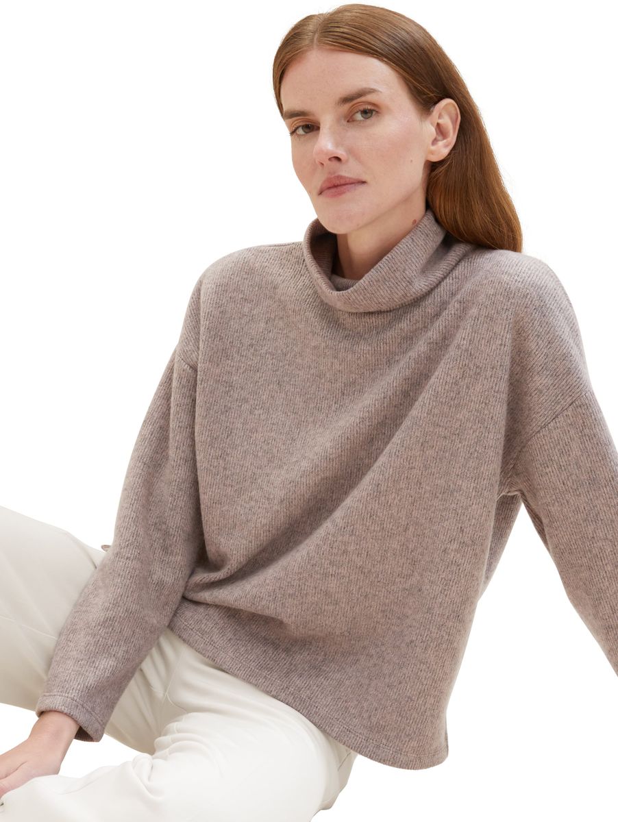 Bequemes Sweatshirt mit Rollkragen