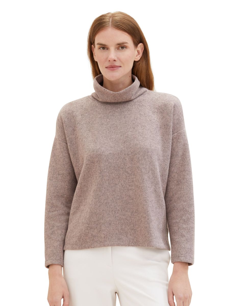 Bequemes Sweatshirt mit Rollkragen