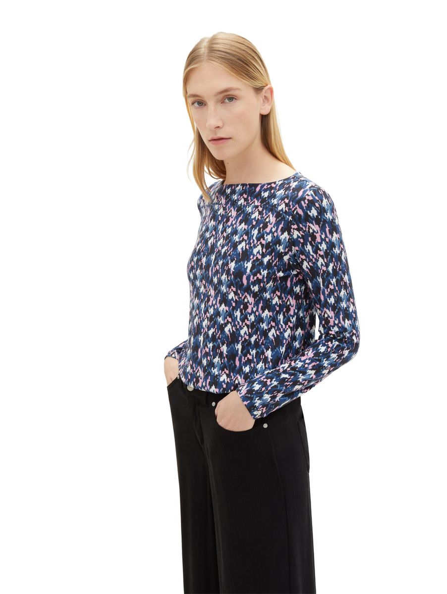 Langarmshirt mit Allover-Print