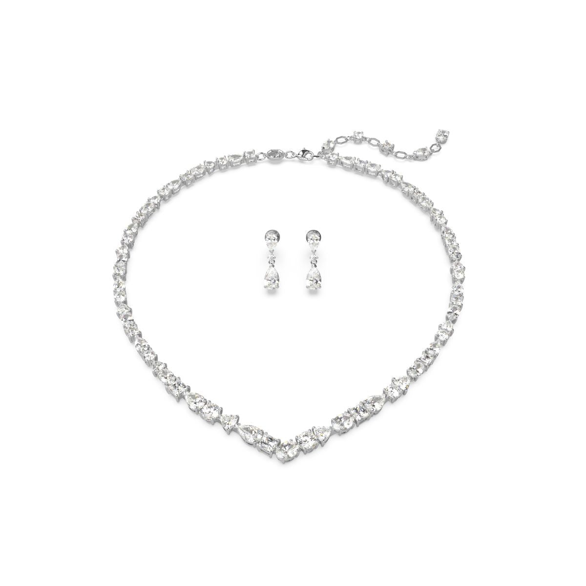 Mesmera Set, Verschiedene Schliffe, Weiß, Rhodiniert