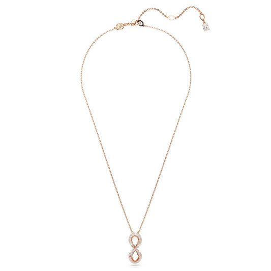 Hyperbola Anhänger, Unendlichkeit, Weiß, Roségold-Legierungsschicht