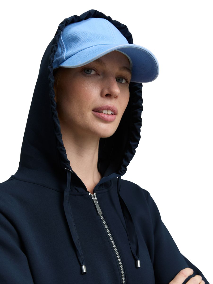 Hoodie Sweatjacke aus Scuba
