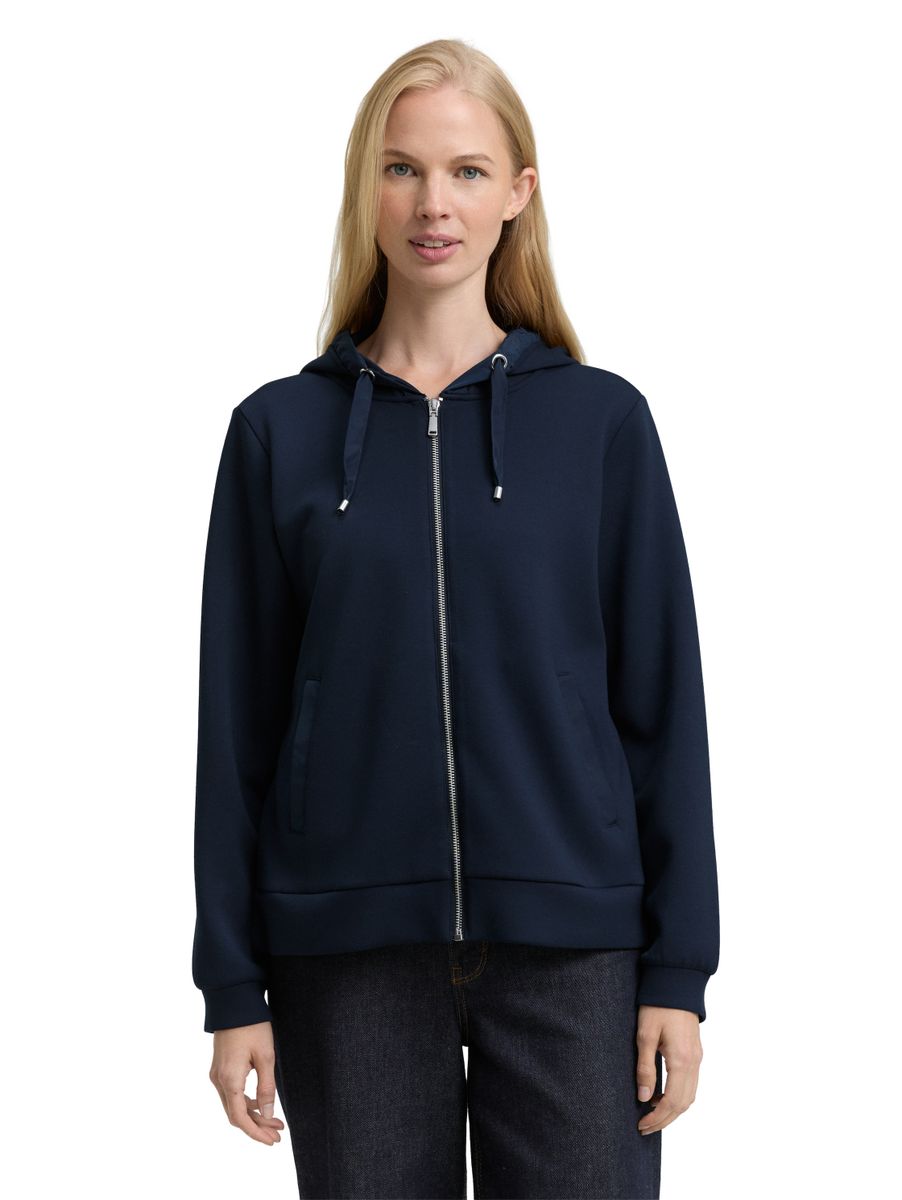 Hoodie Sweatjacke aus Scuba