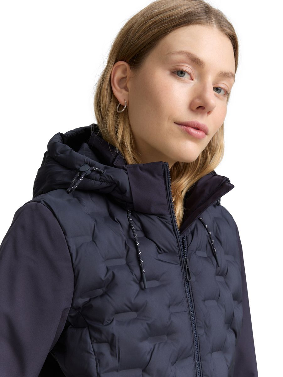 Hybrid Steppmantel mit wasserabweisender Funktion