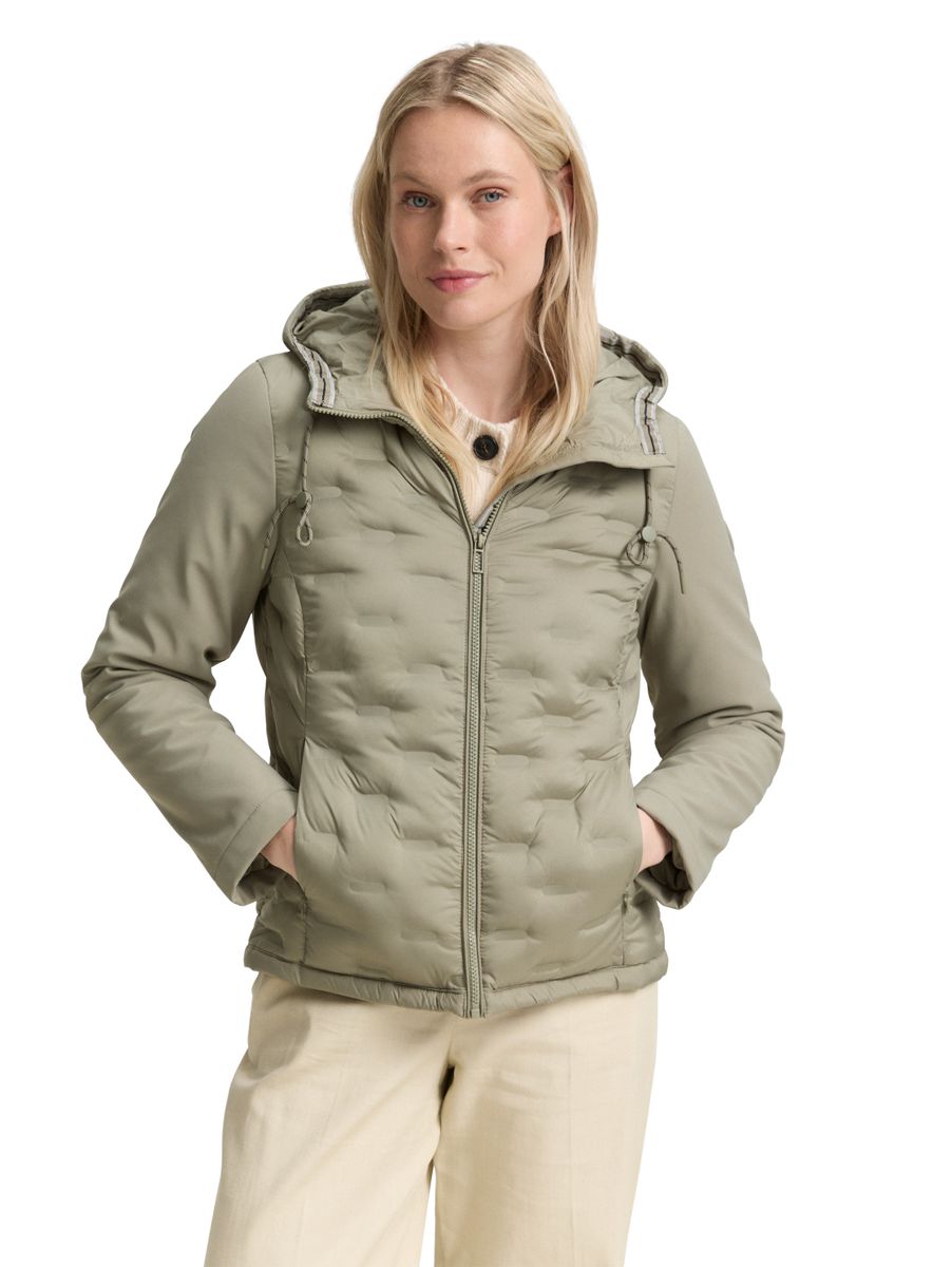 Hybrid Steppjacke mit Kapuze