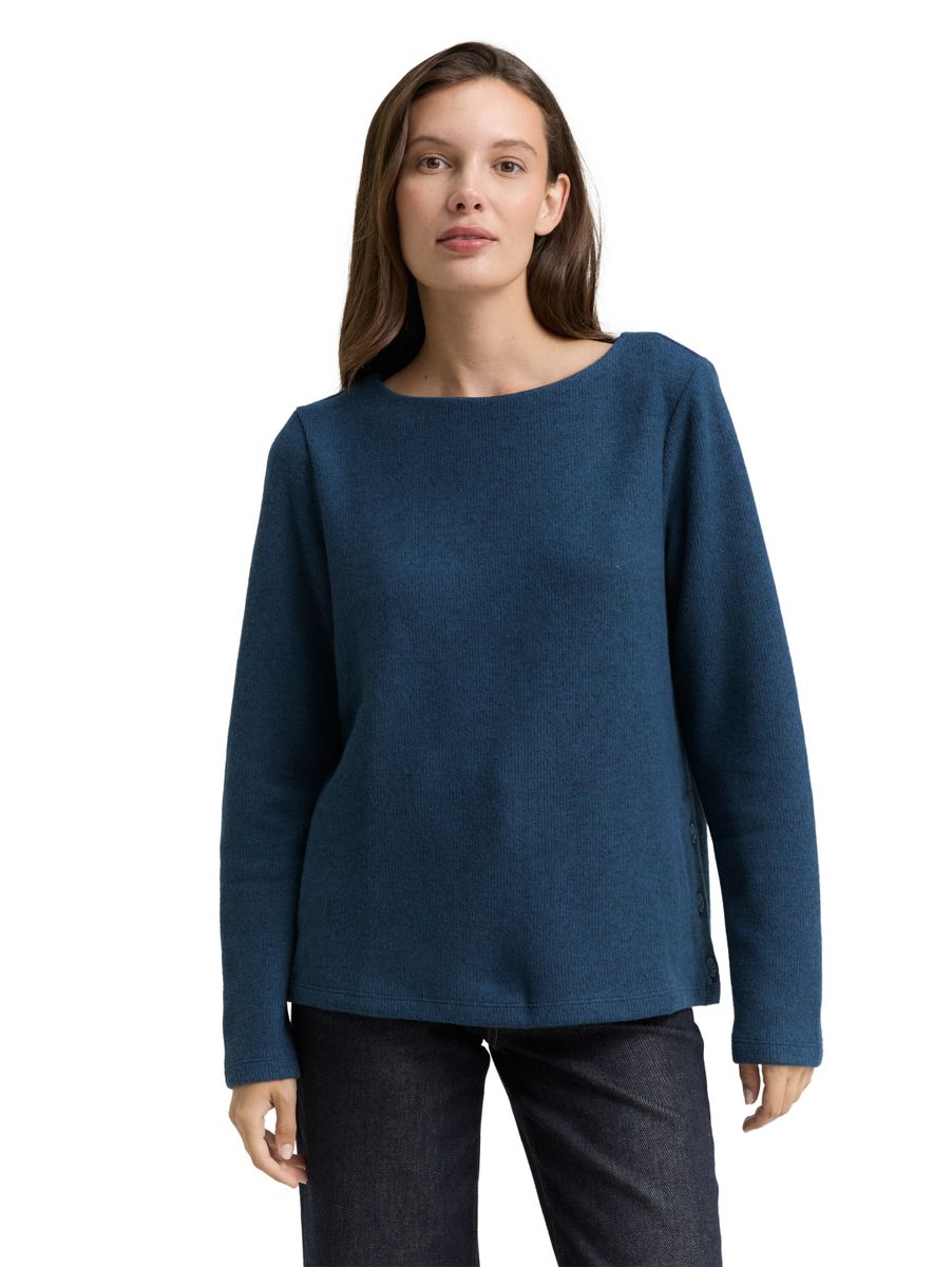 Sweatshirt mit Knopf-Details
