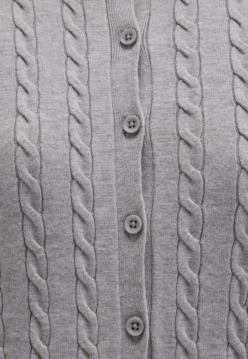 BUTTON SHORT CARDIGAN