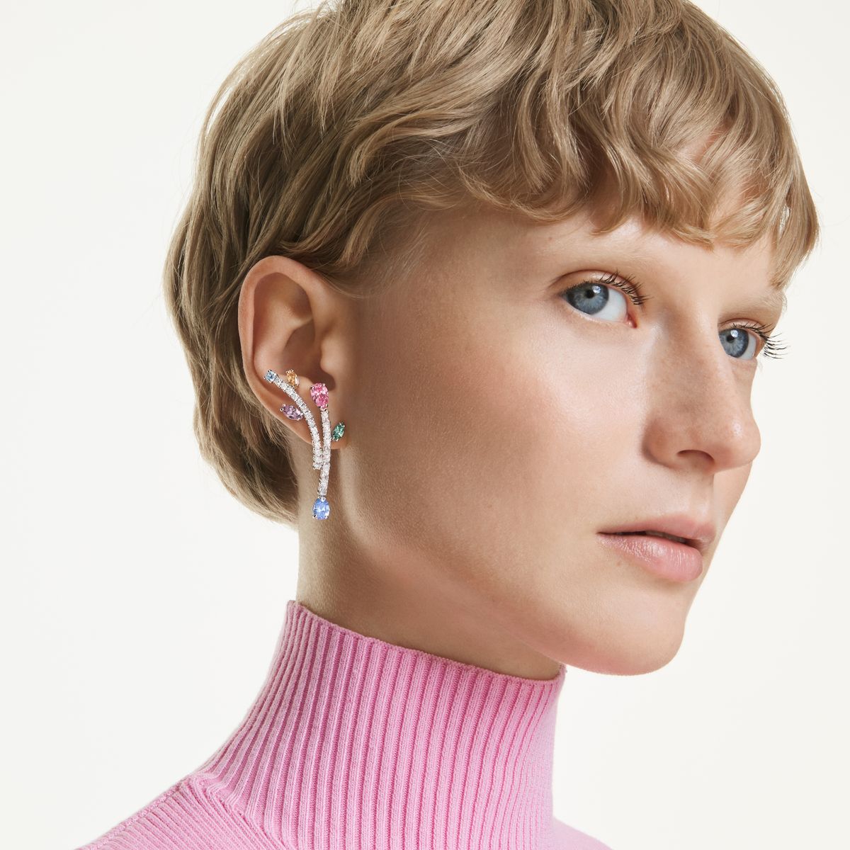 2026 Capsule Pierced Earrings Drop Rhodium shiny Multi - P_144054