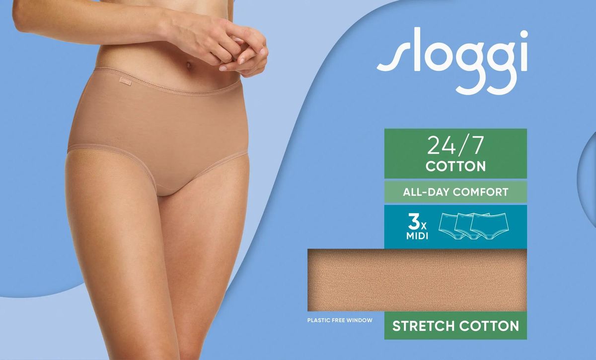 sloggi 24/7 Cotton Midi C3P