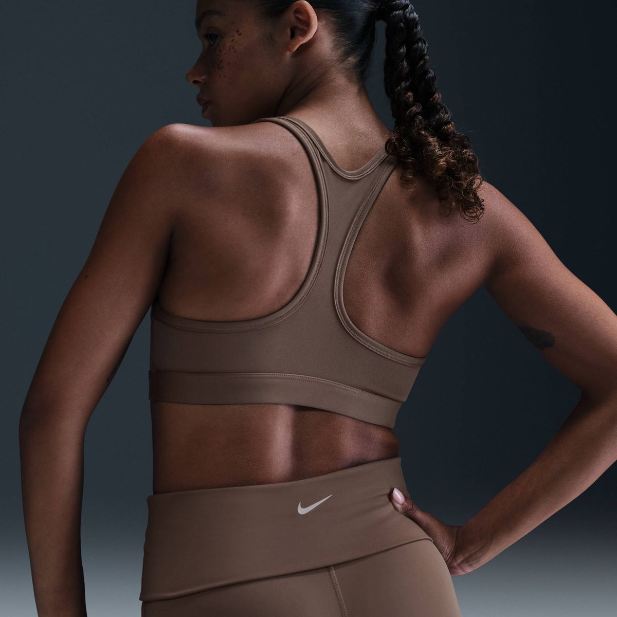 Nike W Nk Swsh Lgt Spt Bra - ironstone/white