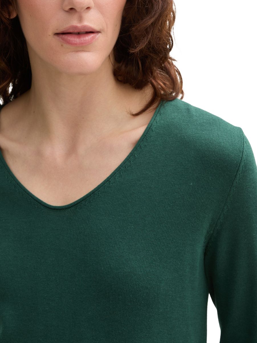 Strickpullover mit V-Ausschnitt