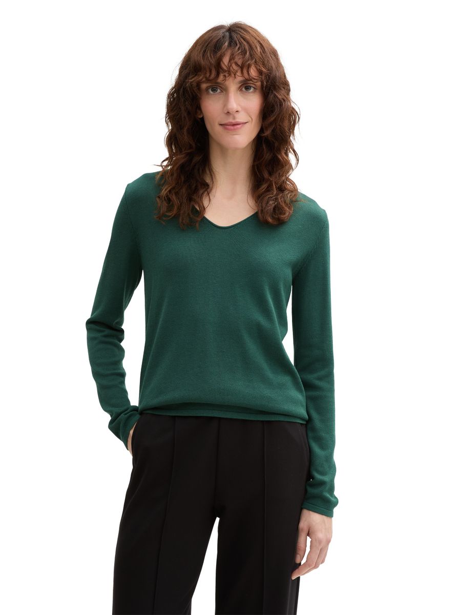 Strickpullover mit V-Ausschnitt