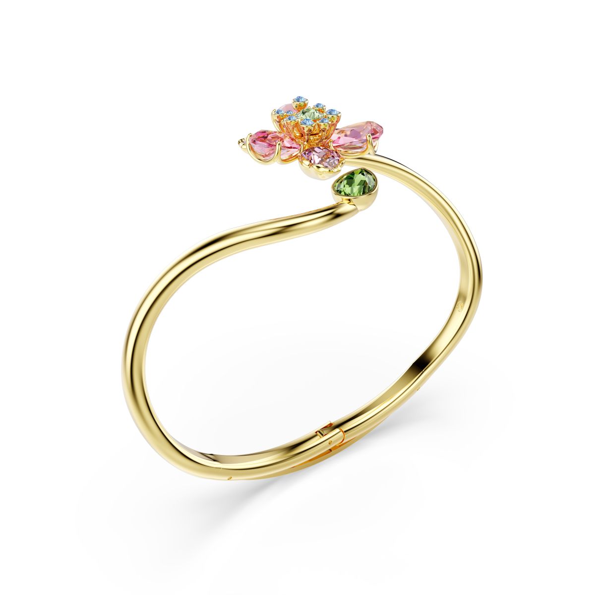 Idyllia Armreif, Verschiedene Schliffe, Blume, Mehrfarbig, Goldlegierungsschicht