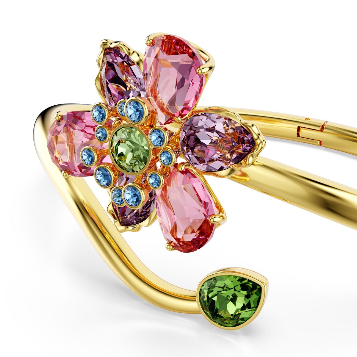 Idyllia Armreif, Verschiedene Schliffe, Blume, Mehrfarbig, Goldlegierungsschicht