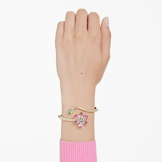 Idyllia Armreif, Verschiedene Schliffe, Blume, Mehrfarbig, Goldlegierungsschicht