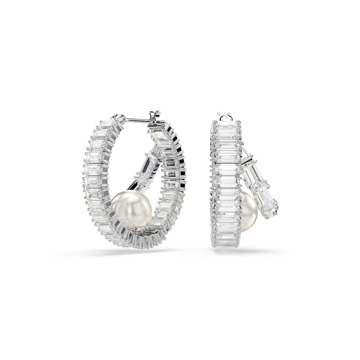 SS25 CAPSULE:OHRSTECKER PRL HOOP WHI/RHS
