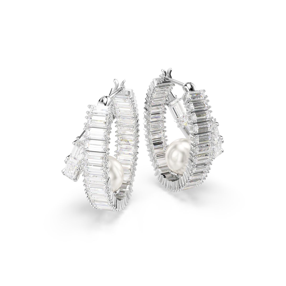SS25 CAPSULE:OHRSTECKER PRL HOOP WHI/RHS