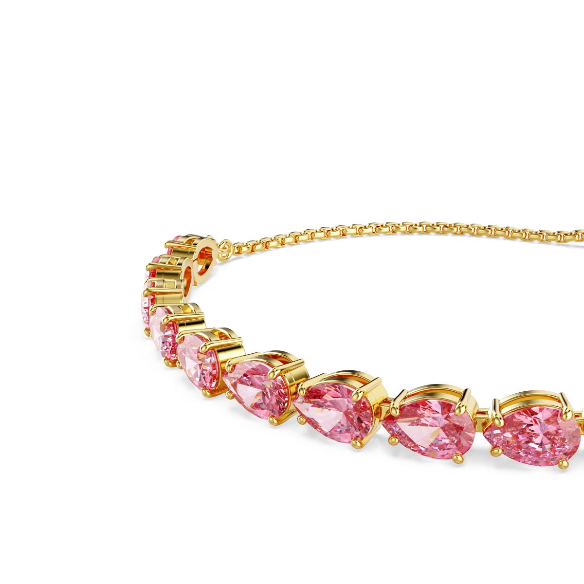 Matrix Armband, Tropfenschliff, Rosa, Goldlegierungsschicht
