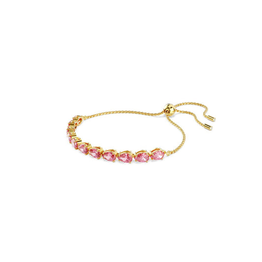 Matrix Armband, Tropfenschliff, Rosa, Goldlegierungsschicht