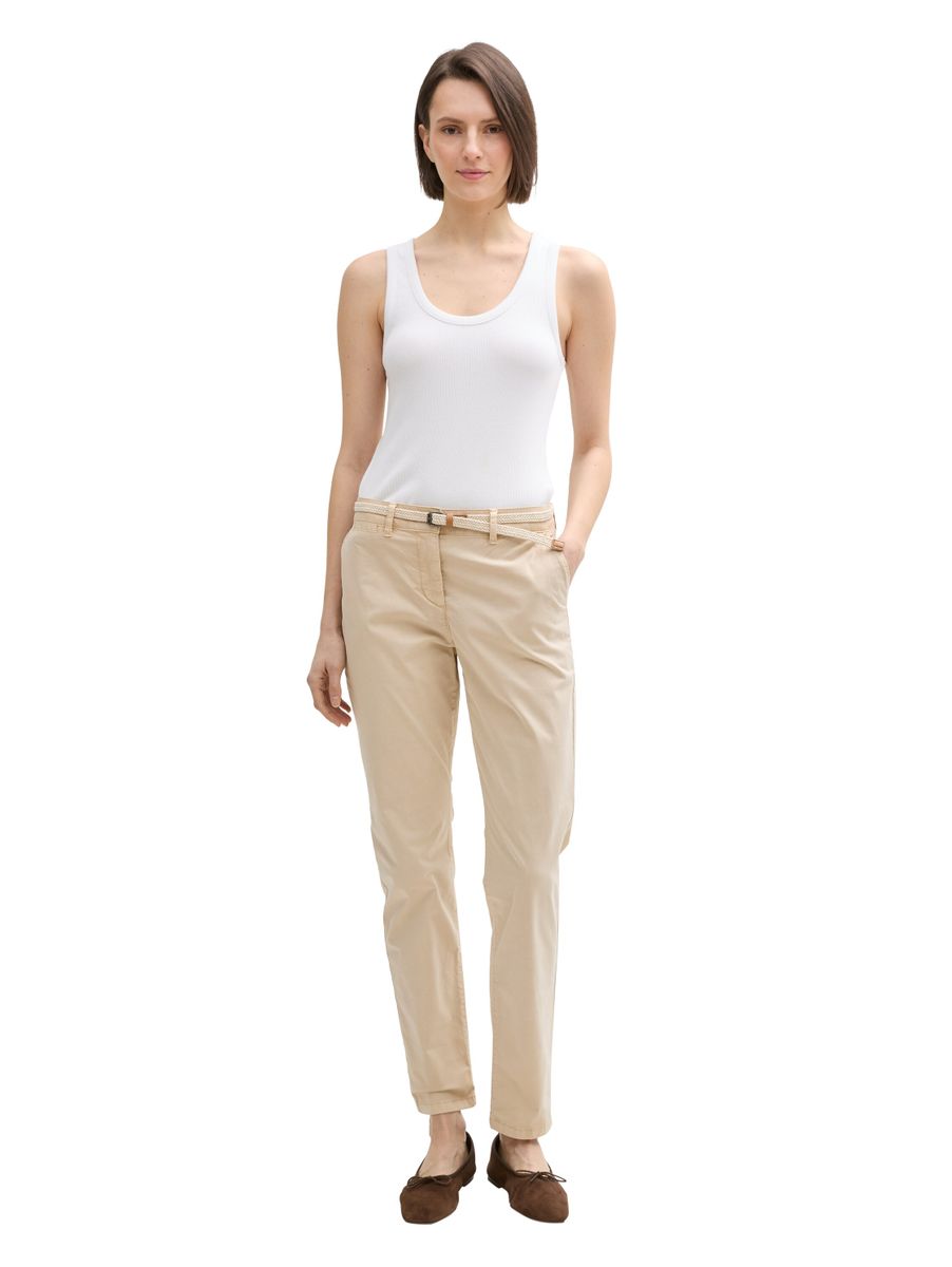 Slim Chino Hose mit Gürtel