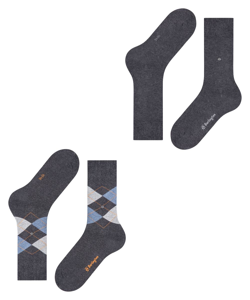 Burlington Everyday Argyle Mix 2-Pack Herren