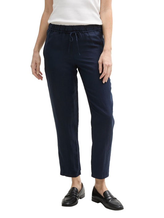 Loose Slim Hose mit Leinenanteil