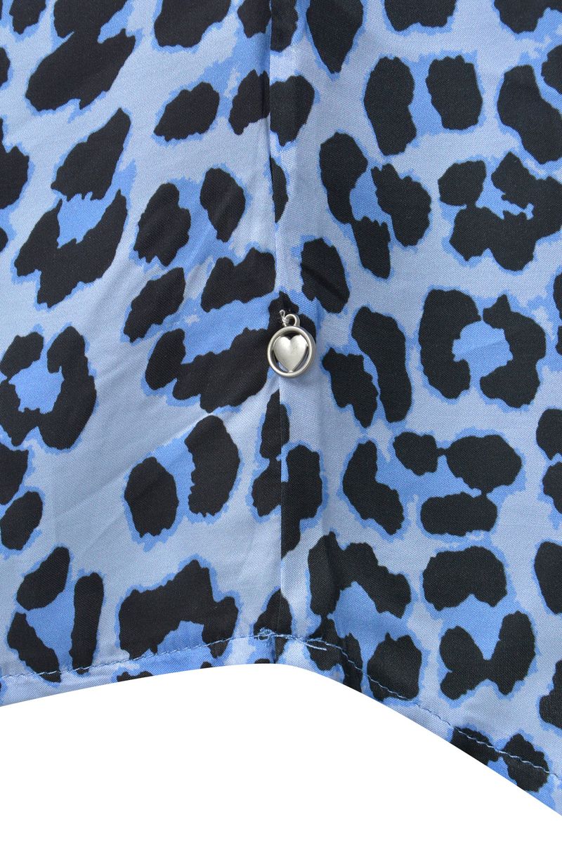 Blouse Leo Print with Stripe Back