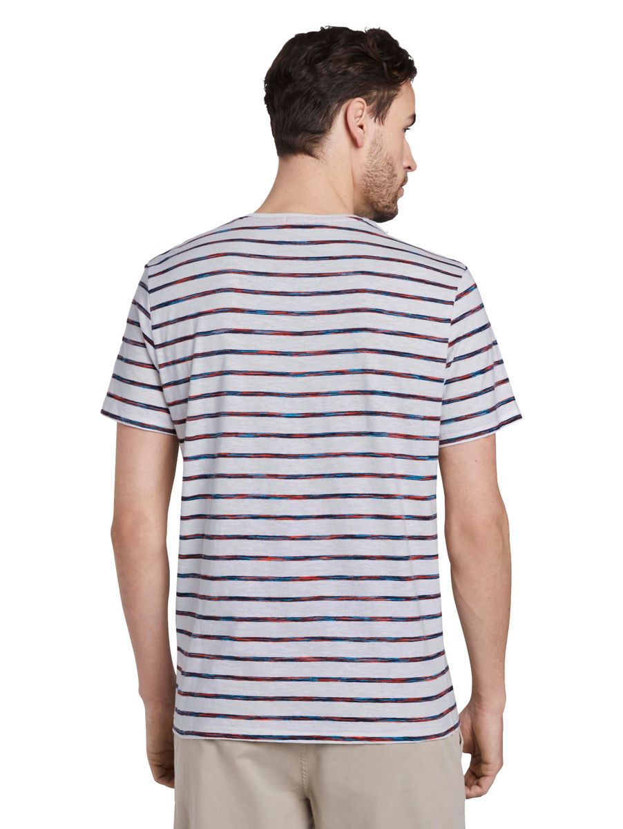 Gestreiftes T-Shirt mit Brusttasche