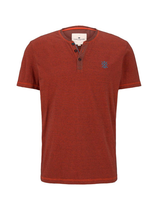 Serafino T-Shirt mit Farbmusterung