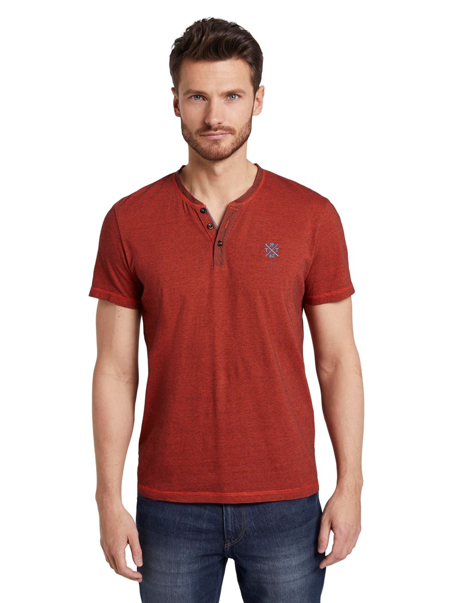 Serafino T-Shirt mit Farbmusterung